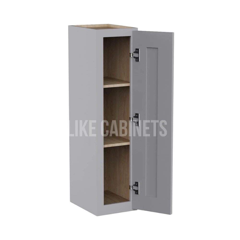 Shaker Gray 36'' H 9"W Single Door Wall Cabinet