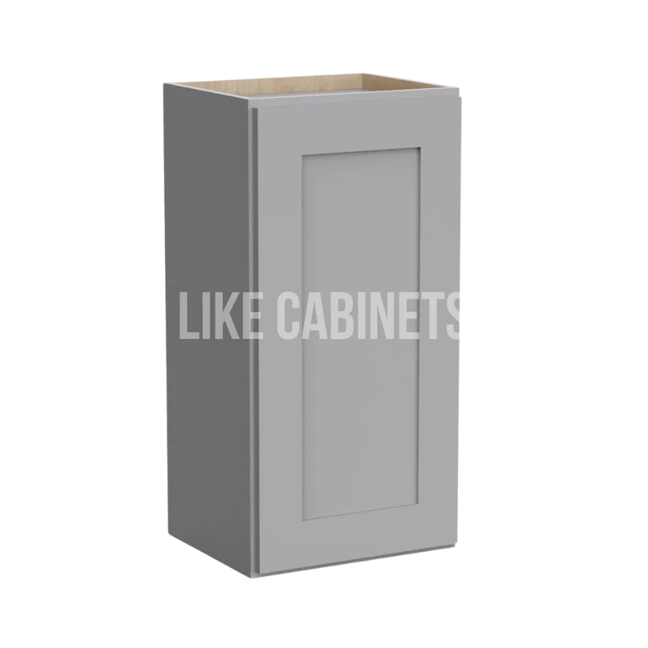 Shaker Gray 36'' H 15'' W Single Door Wall Cabinet