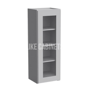 Shaker Gray 42'' H Single Door Wall Cabinet with Glass Door