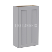 Shaker Gray 42"H Double Door Wall Cabinet