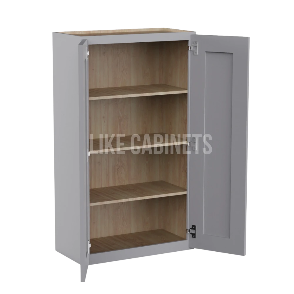 Shaker Gray 42"H Double Door Wall Cabinet