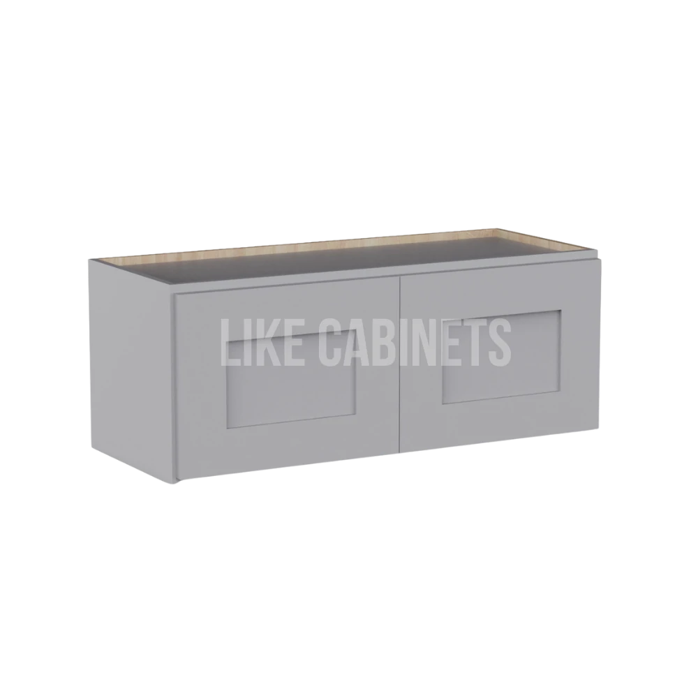 Shaker Gray 12'' H Double Door Wall Cabinet