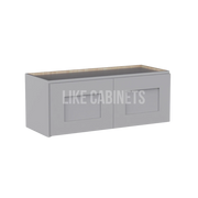 Shaker Gray 12'' H Double Door Wall Cabinet