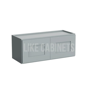 Gray Shaker 12'' H Double Door Wall Cabinet