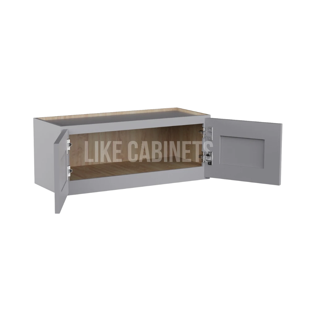 Shaker Gray 12'' H Double Door Wall Cabinet