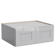 Gray Shaker 30'' W Refrigerator Wall Cabinet 24'' Deep