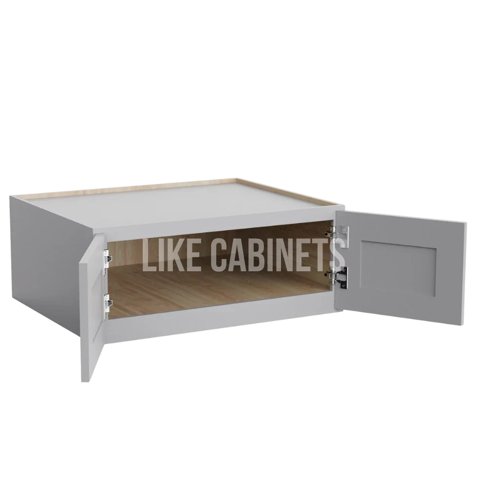 Shaker Gray 30'' W Refrigerator Wall Cabinet 24'' Deep 12‘’ Height