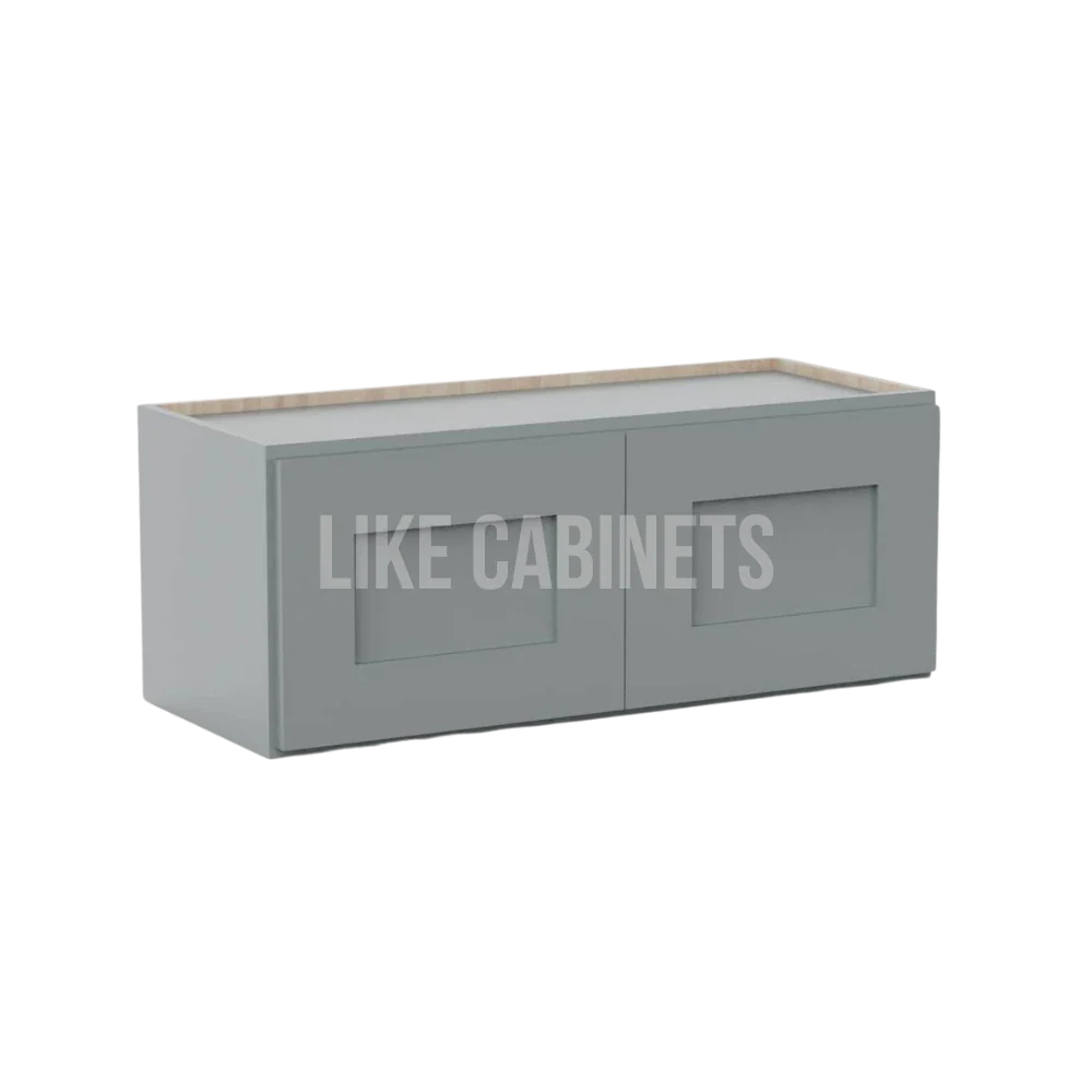 Shaker Gray 15'' H Double Door Wall Cabinet
