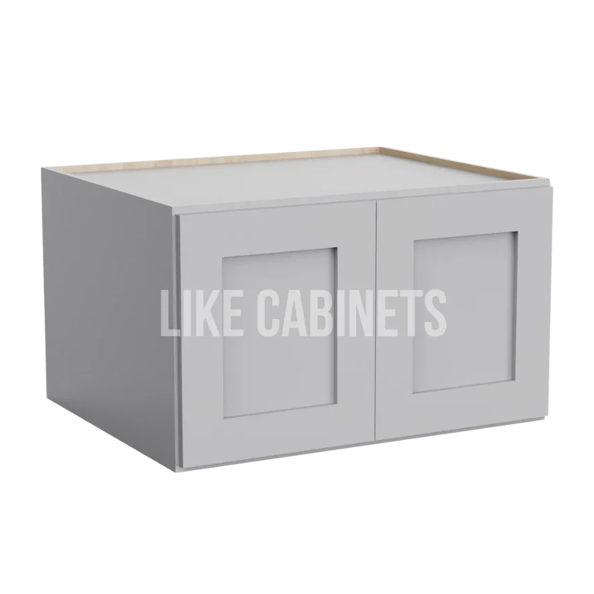 Shaker Gray Refrigerator Wall Cabinet 30''W 24''D 18''H