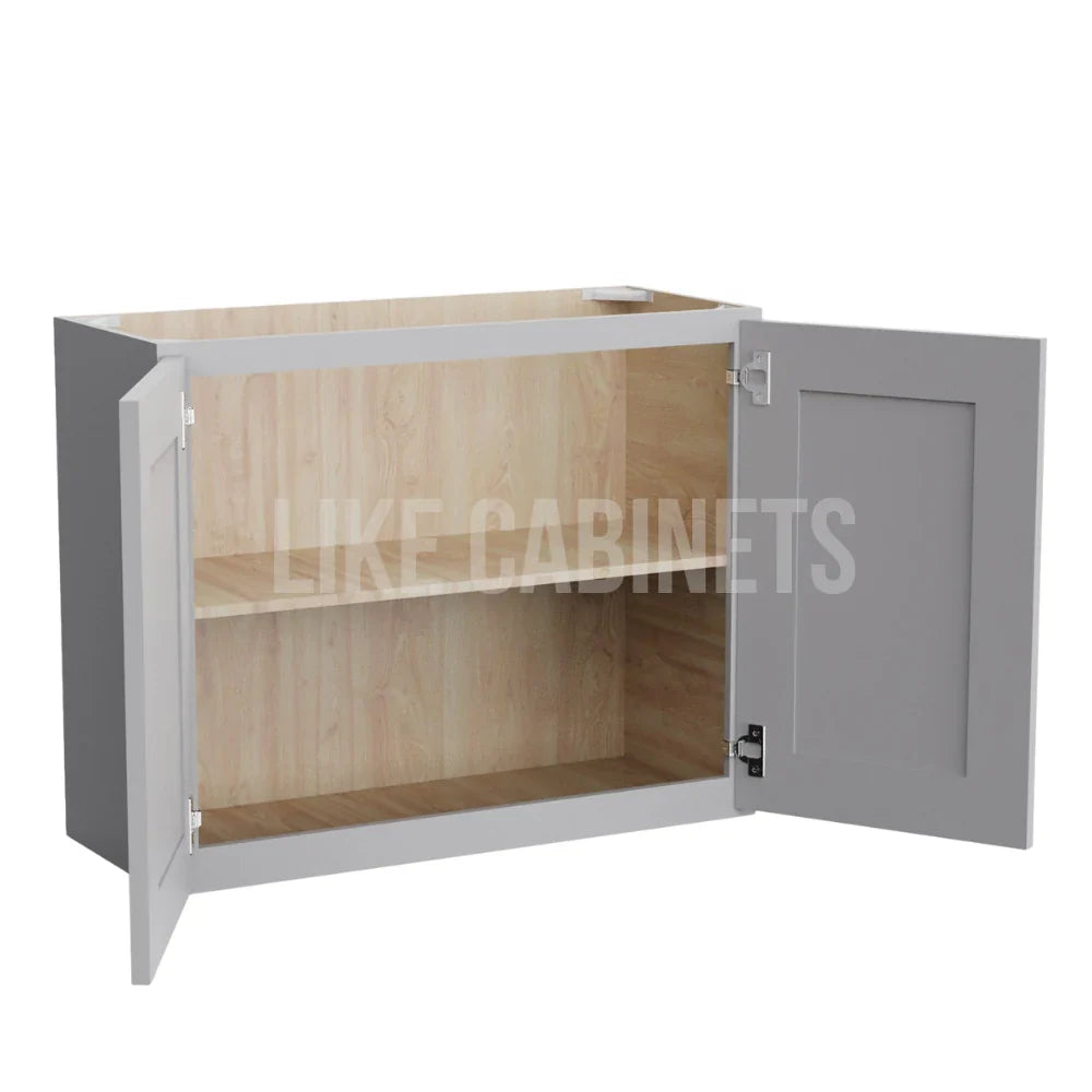 Shaker Gray 24'' H Double Door Wall Cabinet