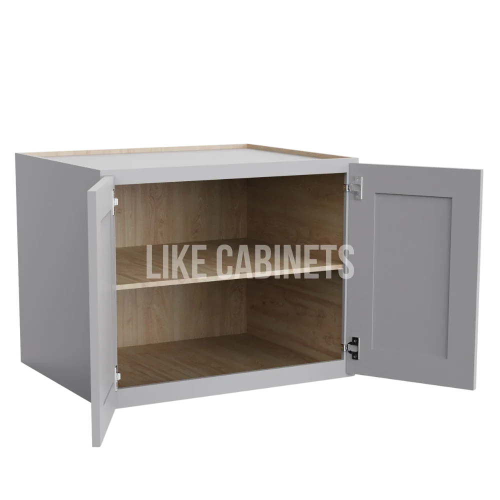 Gray Shaker 24'' H Refrigerator Wall Cabinet 24'' Deep