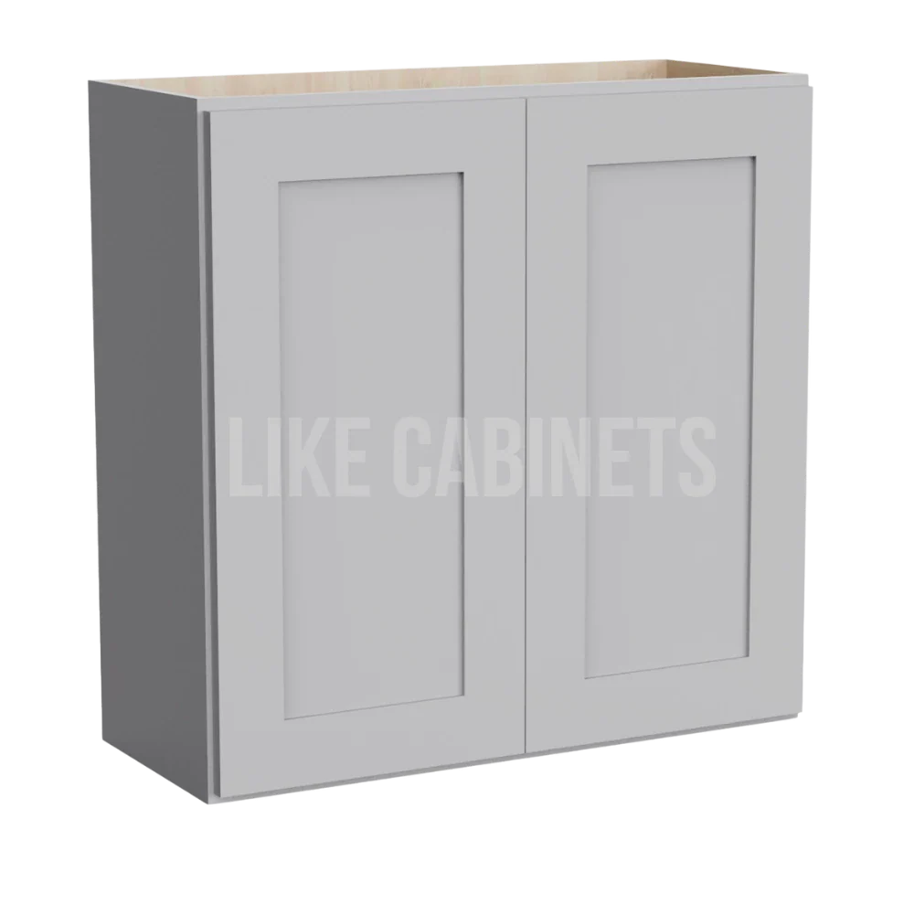 Gray Shaker 30''H Double Door Wall Cabinet
