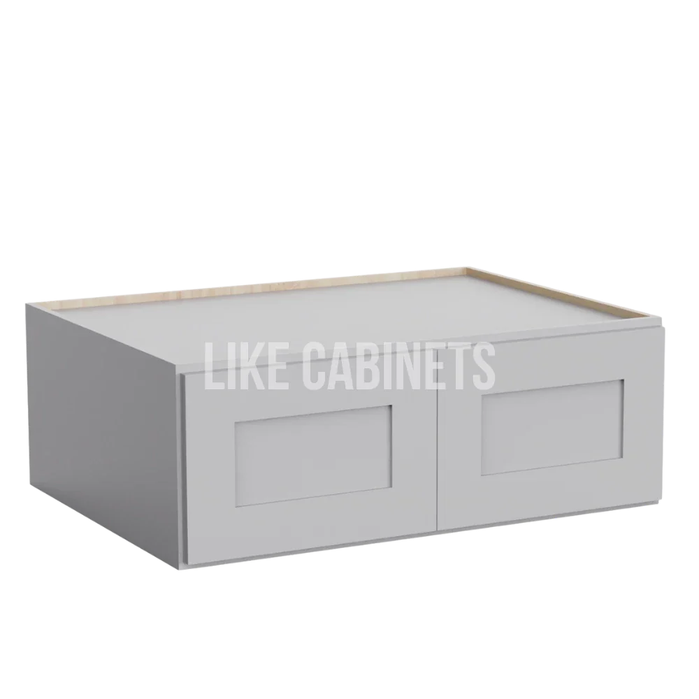 Gray Shaker 33'' W Refrigerator Wall Cabinet 24'' Deep