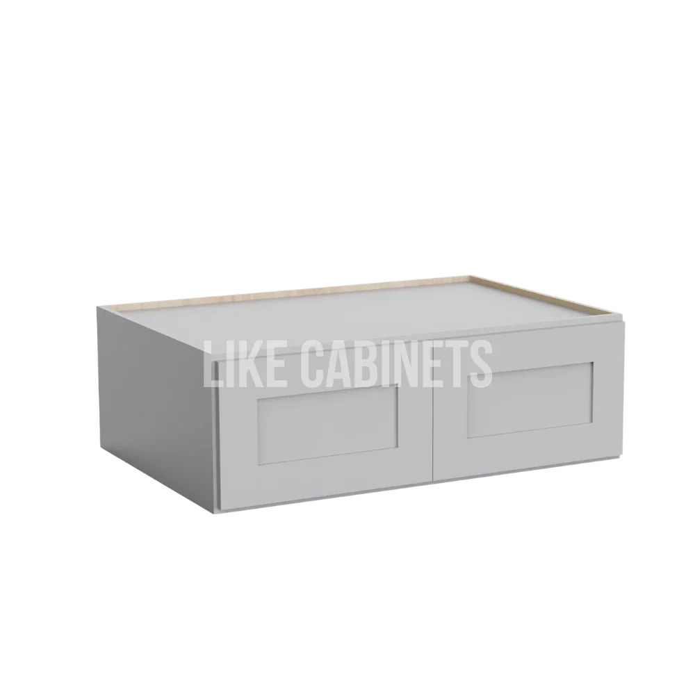 Gray Shaker 36'' W Refrigerator Wall Cabinet 24'' Deep