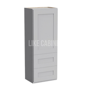 Shaker Gray 18''W Wall Cabinets With 2 Drawers