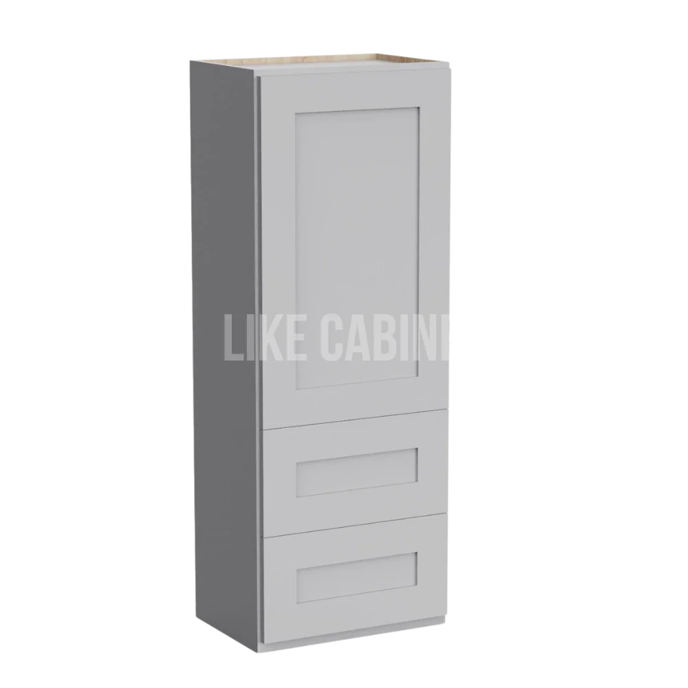 Gray Shaker 18''W Wall With Drawer Cabinet
