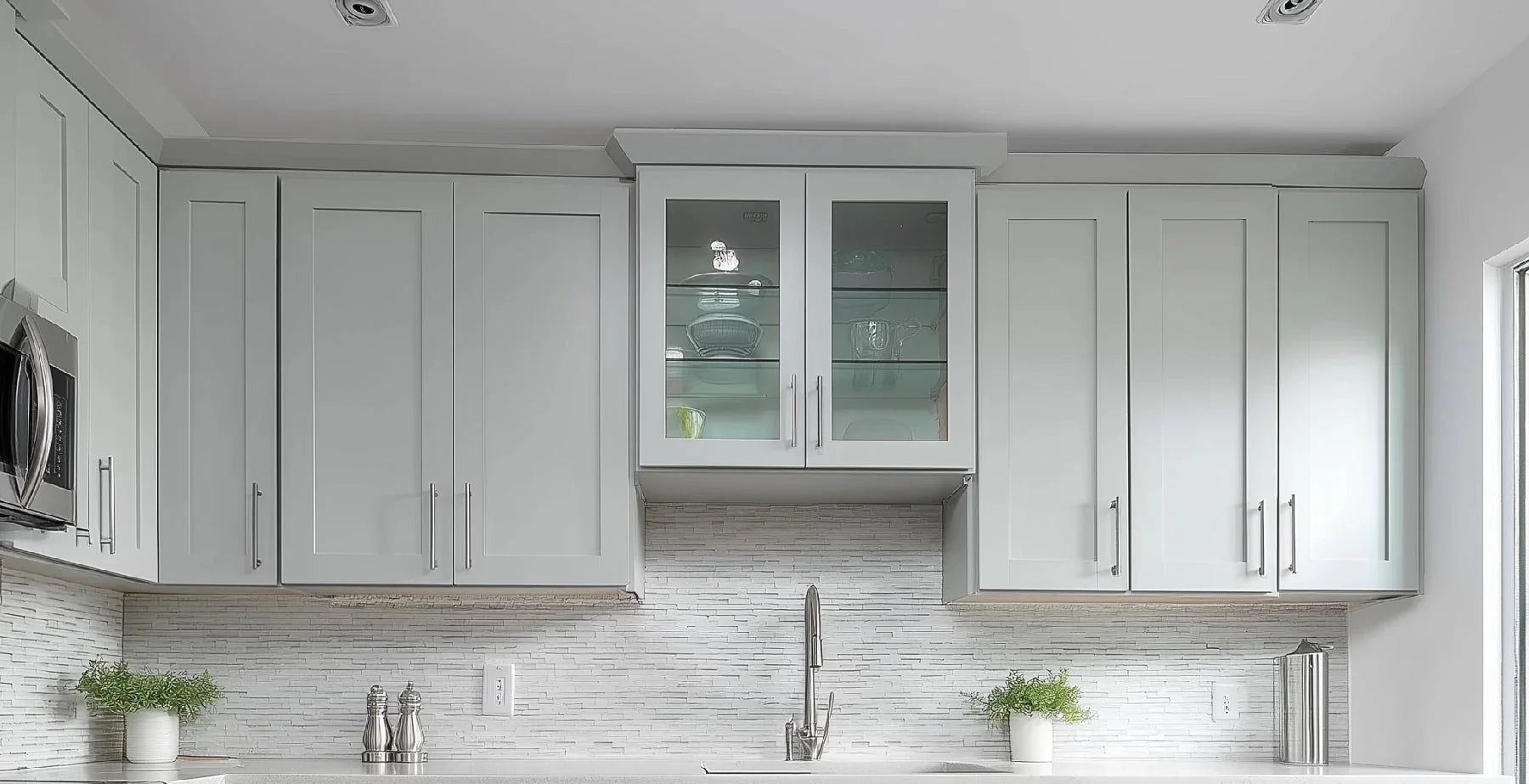 Shaker Gray 24'' Diagonal Corner Wall Cabinet