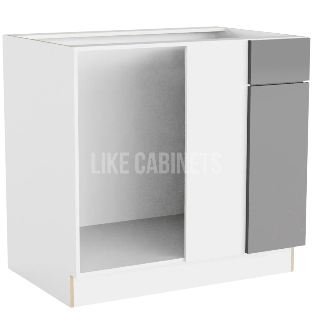 High Gloss Gray Blind Corner Base Cabinet (L/R interchangeable)