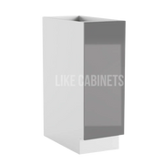 High Gloss Gray Full Height Single Door Base Cabinet