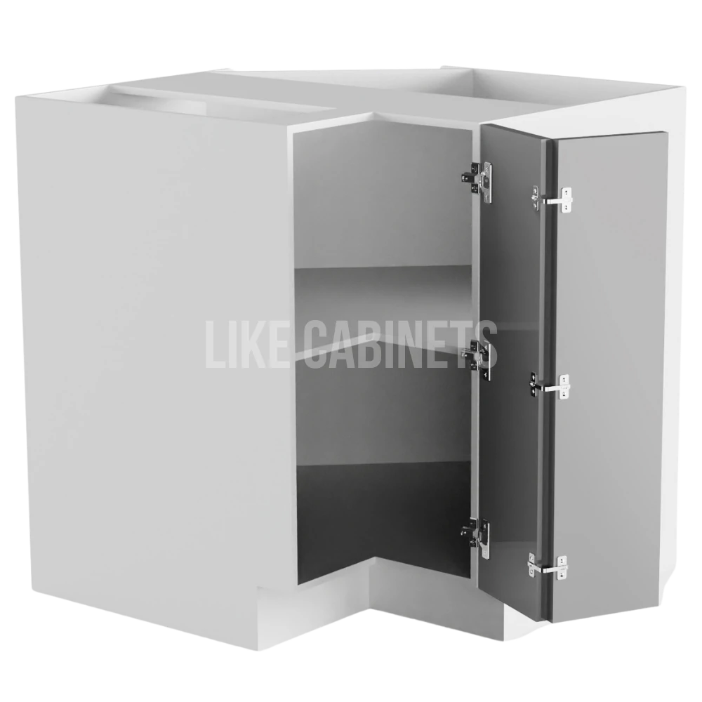 Frameless Gloss Gray Easy Reach Base Cabinet