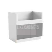 Frameless Gloss Gray Farmhouse Sink Base