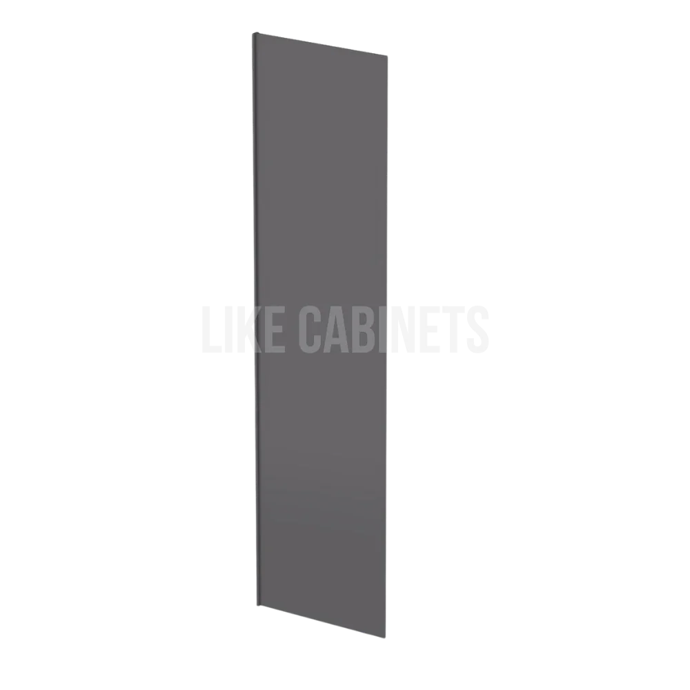 Frameless Gloss Gray Refrigerator End Panel Veneer