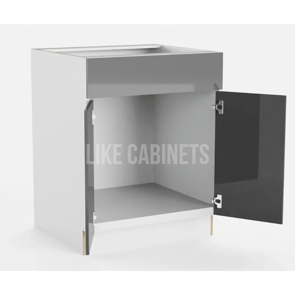 High Gloss Gray Sink Base 27''