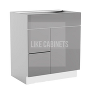 High Gloss Gray 30'' W Vanity Combo with Drawers