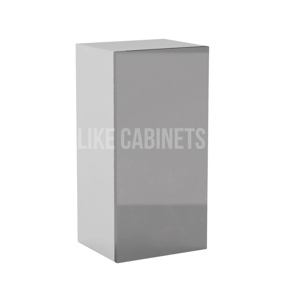 High Gloss Gray 36'' H 15'' W Single Door Wall Cabinet