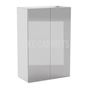 High Gloss Gray Double Door Wall Cabinets 36''H, 12''D