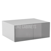 High Gloss Gray 30'' W Refrigerator Wall Cabinet 24'' Deep