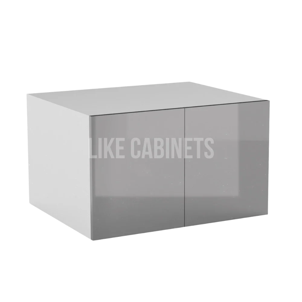 High Gloss Gray Refrigerator Wall Cabinet 30''W 24''D 18''H