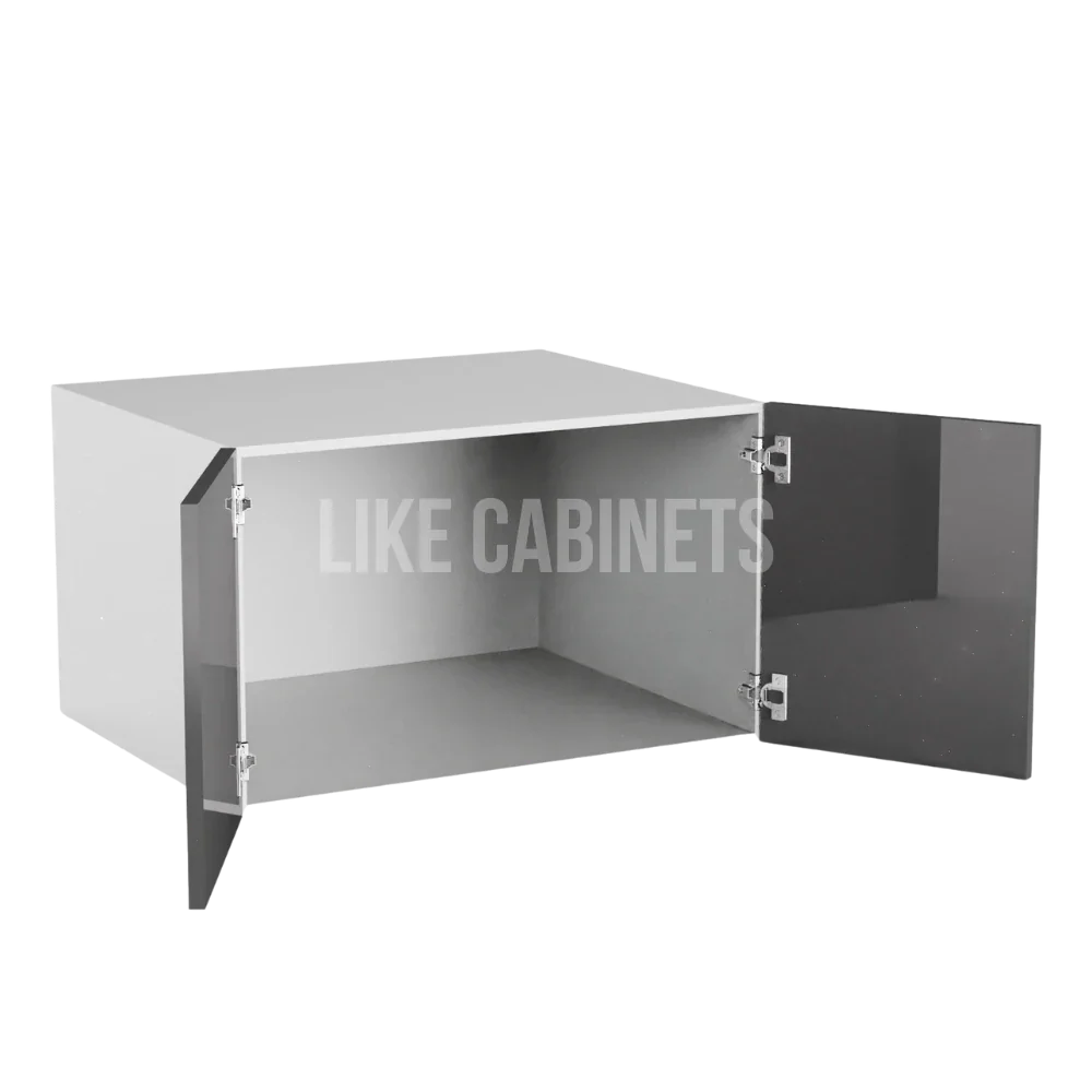High Gloss Gray Refrigerator Wall Cabinet 30''W 24''D 18''H
