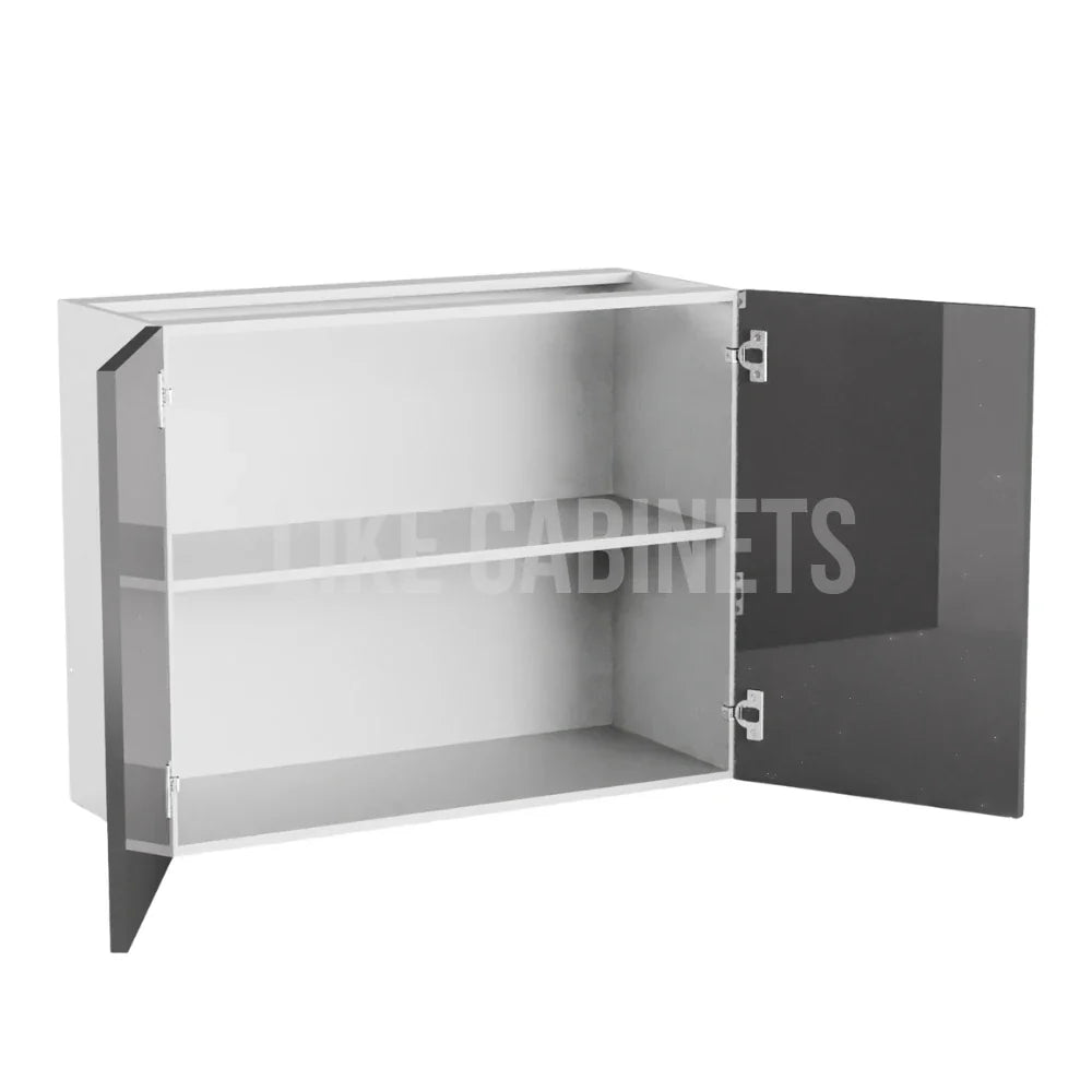 High Gloss Gray 24'' H Double Door Wall Cabinet