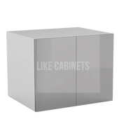 High Gloss Gray 24'' H Refrigerator Wall Cabinet 24'' Deep