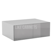 High Gloss Gray 33'' W Refrigerator Wall Cabinet 24'' Deep