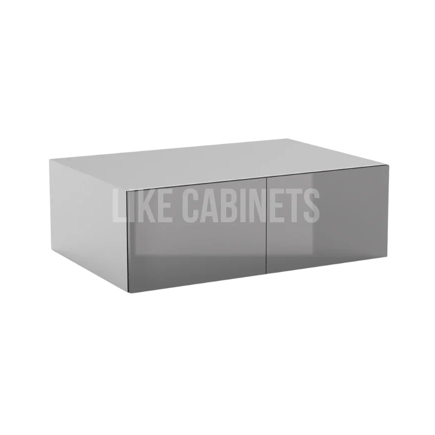 High Gloss Gray Refrigerator Wall Cabinet 36''W 24''D 12''H