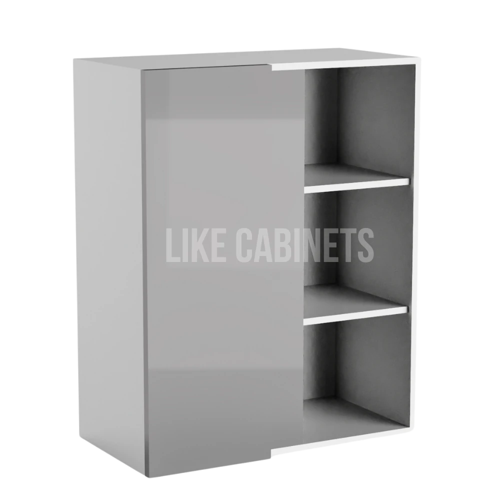 High Gloss Gray 30'' H Wall Blind Corner Cabinet
