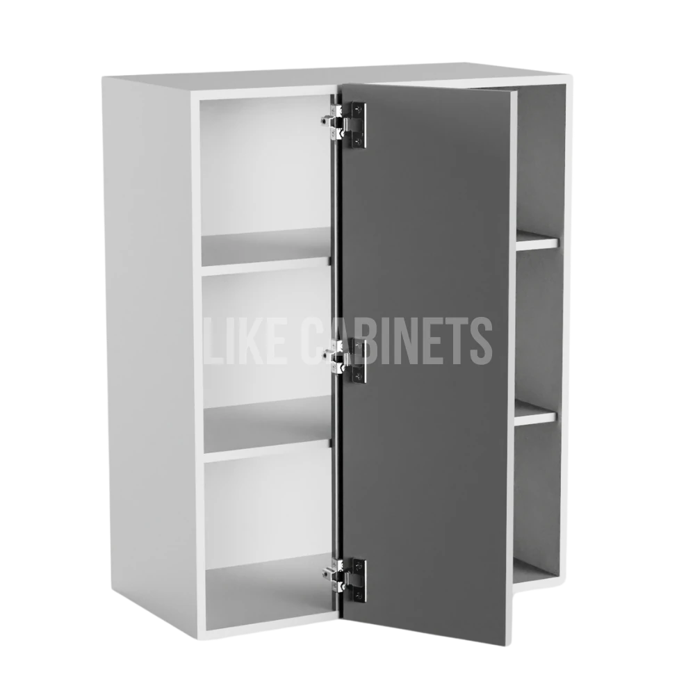 High Gloss Gray 30'' H Wall Blind Corner Cabinet