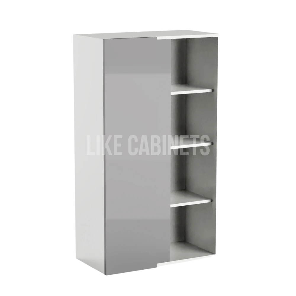 High Gloss Gray 42'' H Wall Blind Corner Cabinet