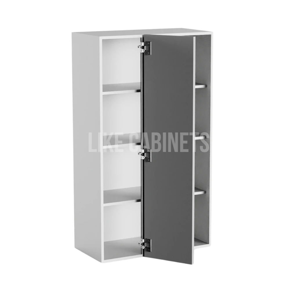 High Gloss Gray 42'' H Wall Blind Corner Cabinet
