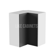 Frameless Gloss Gray Easy Reach Wall Cabinet