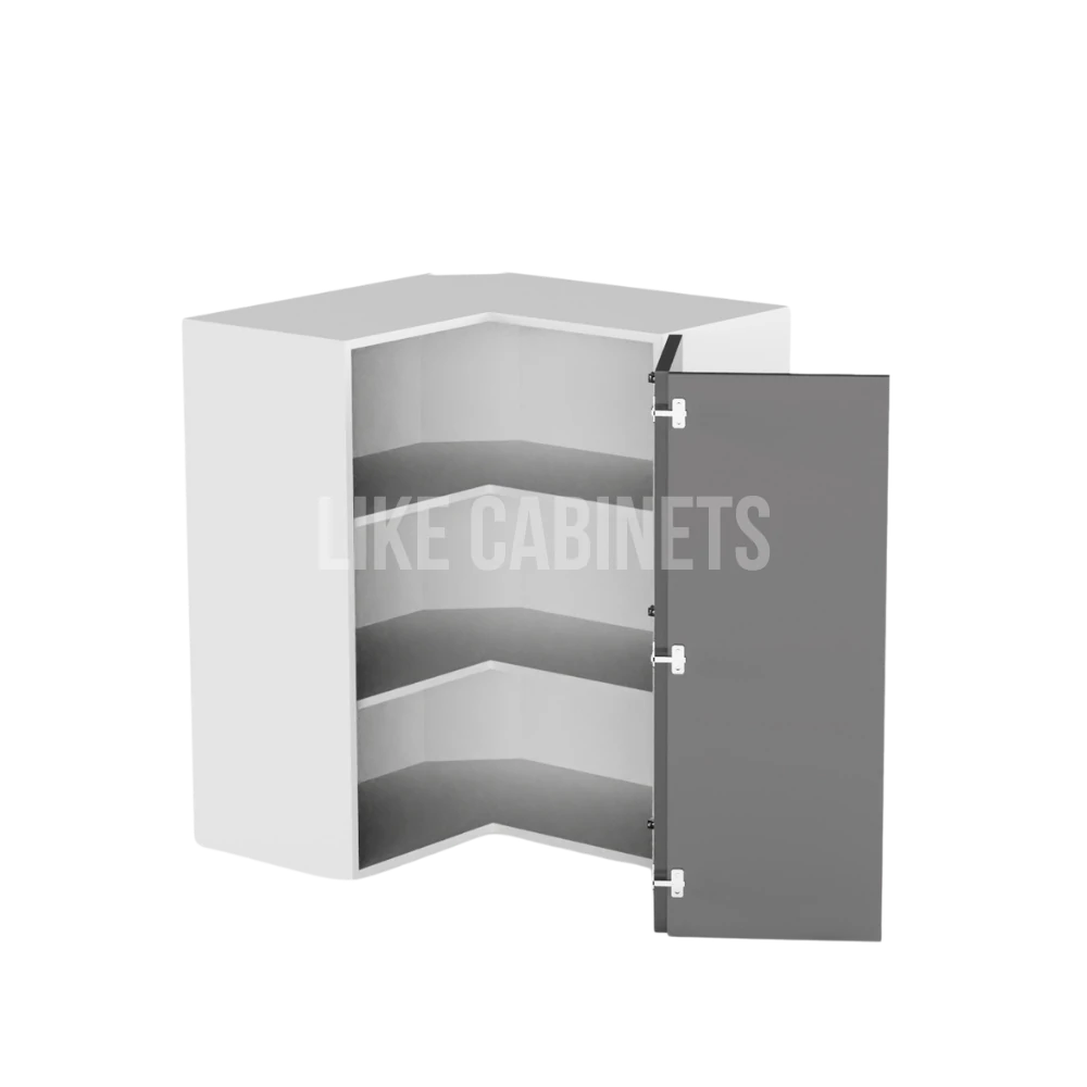 High Gloss Gray Easy Reach Wall Cabinet