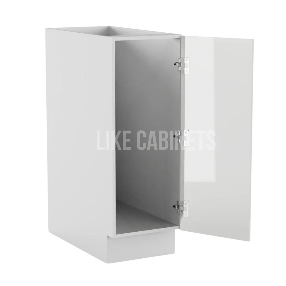 High Gloss White Full Height Single Door Base Cabinet