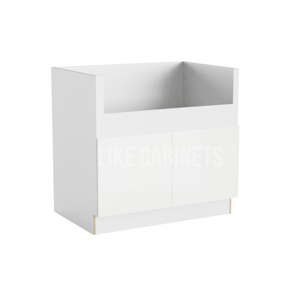 Frameless Gloss White Farmhouse Sink Base