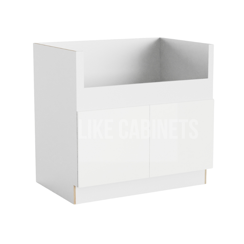 Frameless Gloss White Farmhouse Sink Base