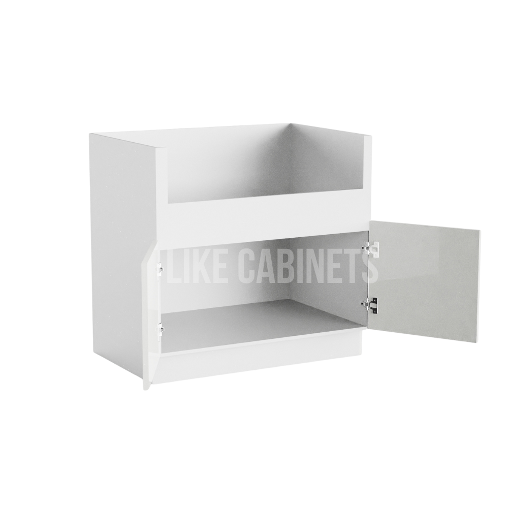 Frameless Gloss White Farmhouse Sink Base