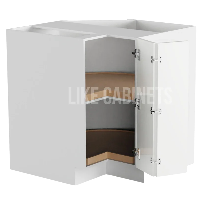 High Gloss White Lazy Susan Base Cabinet