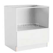 Frameless Gloss White Microwave Base Cabinet