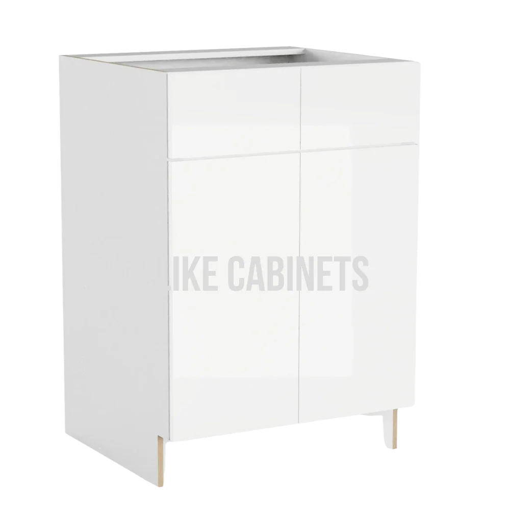 High Gloss White Single Vanity Sink Base Cabinet